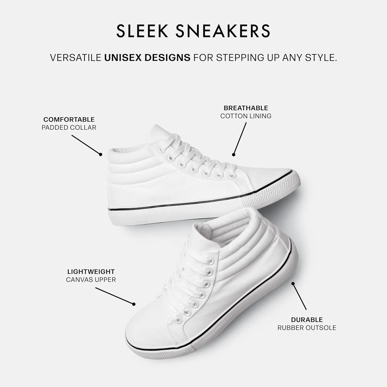 Balera Unisex High-Top Canvas Sneakers Perfect for Dance