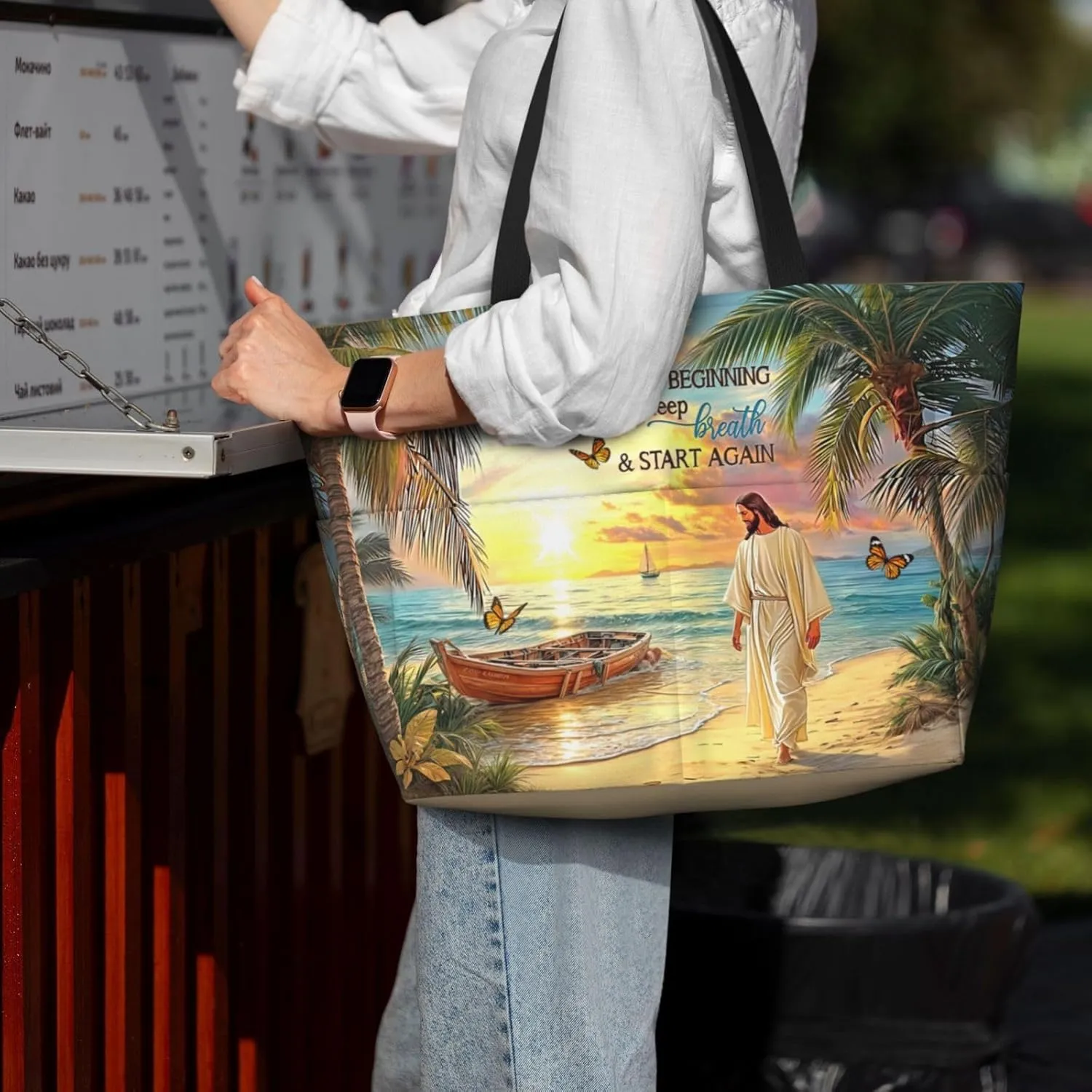 Beach Bags for Women Waterproof Sandproof Women Tote Bag, Large Beach Bag with Zipper for Pool Gym Travel Vocation
