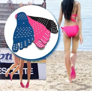 Beach Foot Pads, Adhesive Invisible Shoe Foot Sticker Waterproof Heatproof Insole for Men/Women (Blue, L)