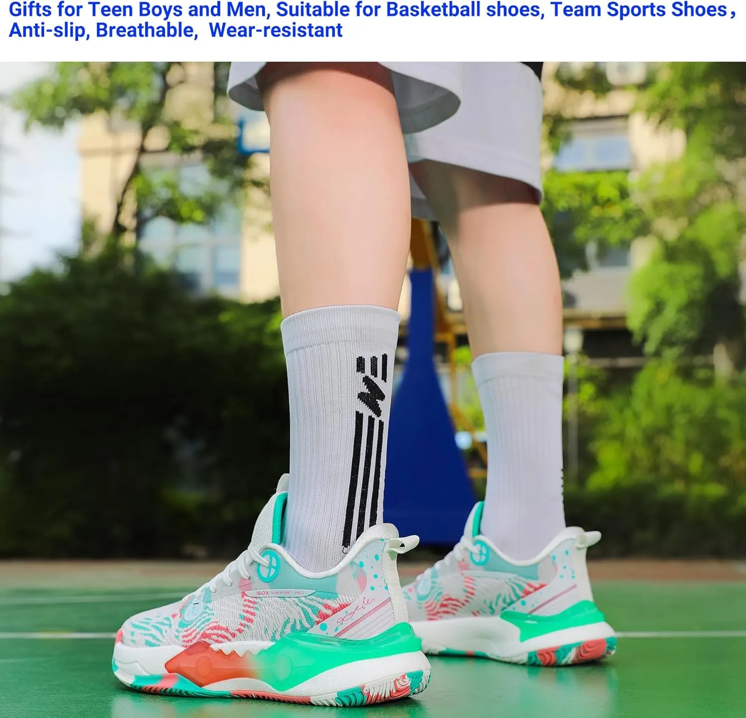 Beita High Upper Basketball Shoes for Men Sneakers Breathable Sports Shoes Anti Slip