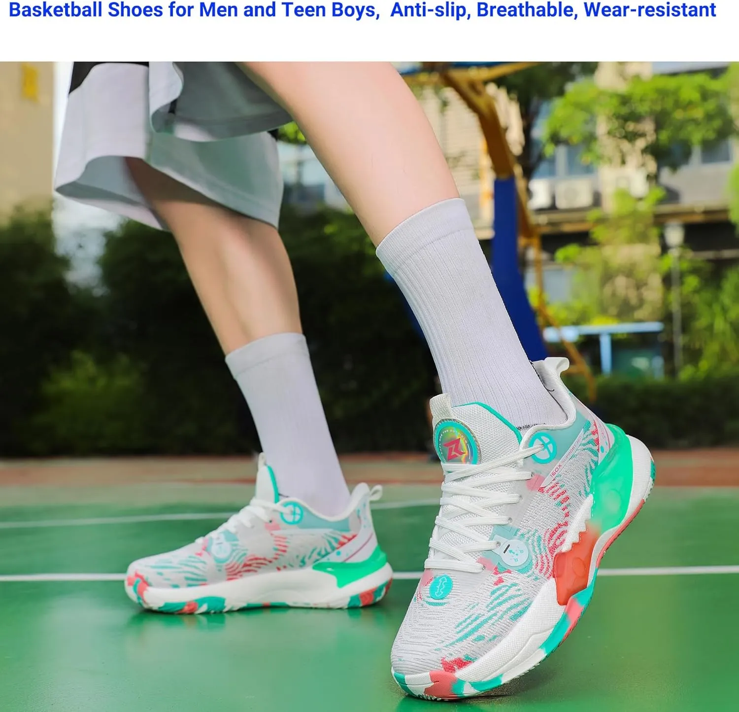 Beita High Upper Basketball Shoes for Men Sneakers Breathable Sports Shoes Anti Slip