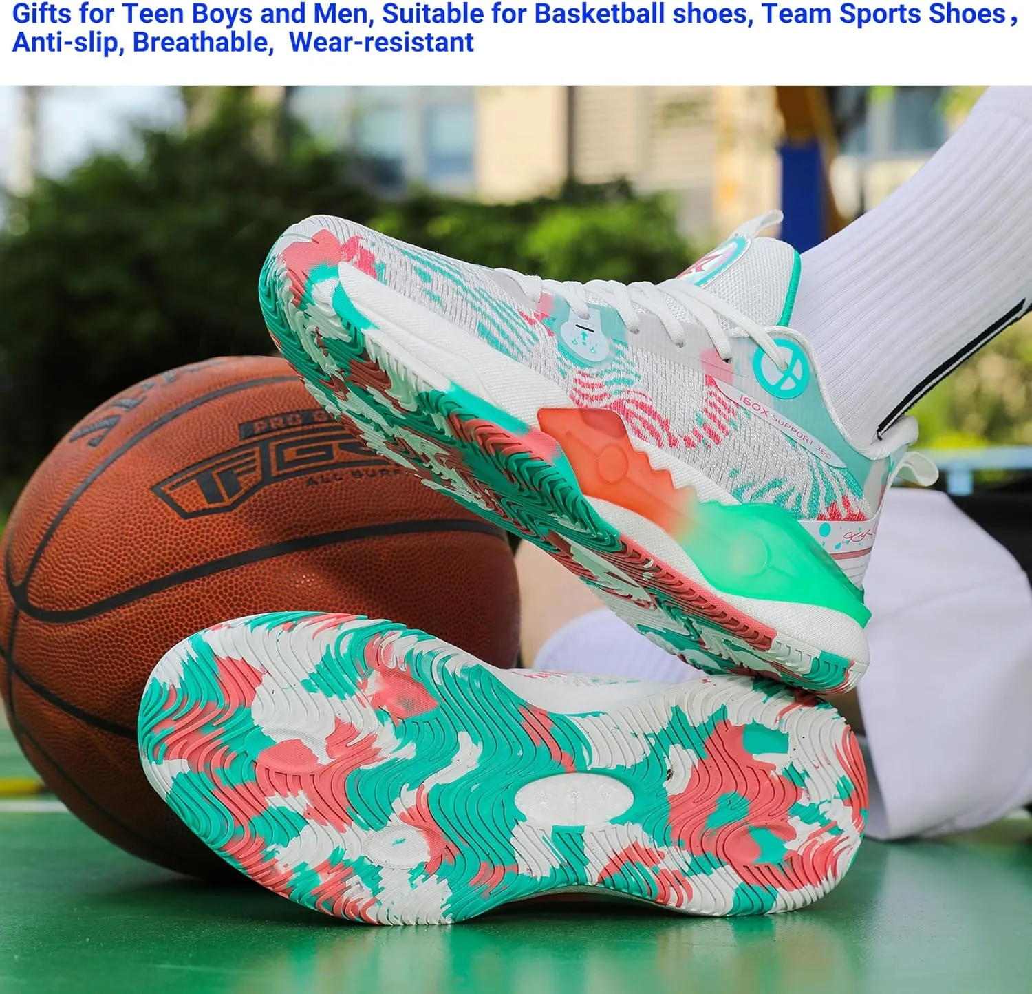 Beita High Upper Basketball Shoes for Men Sneakers Breathable Sports Shoes Anti Slip