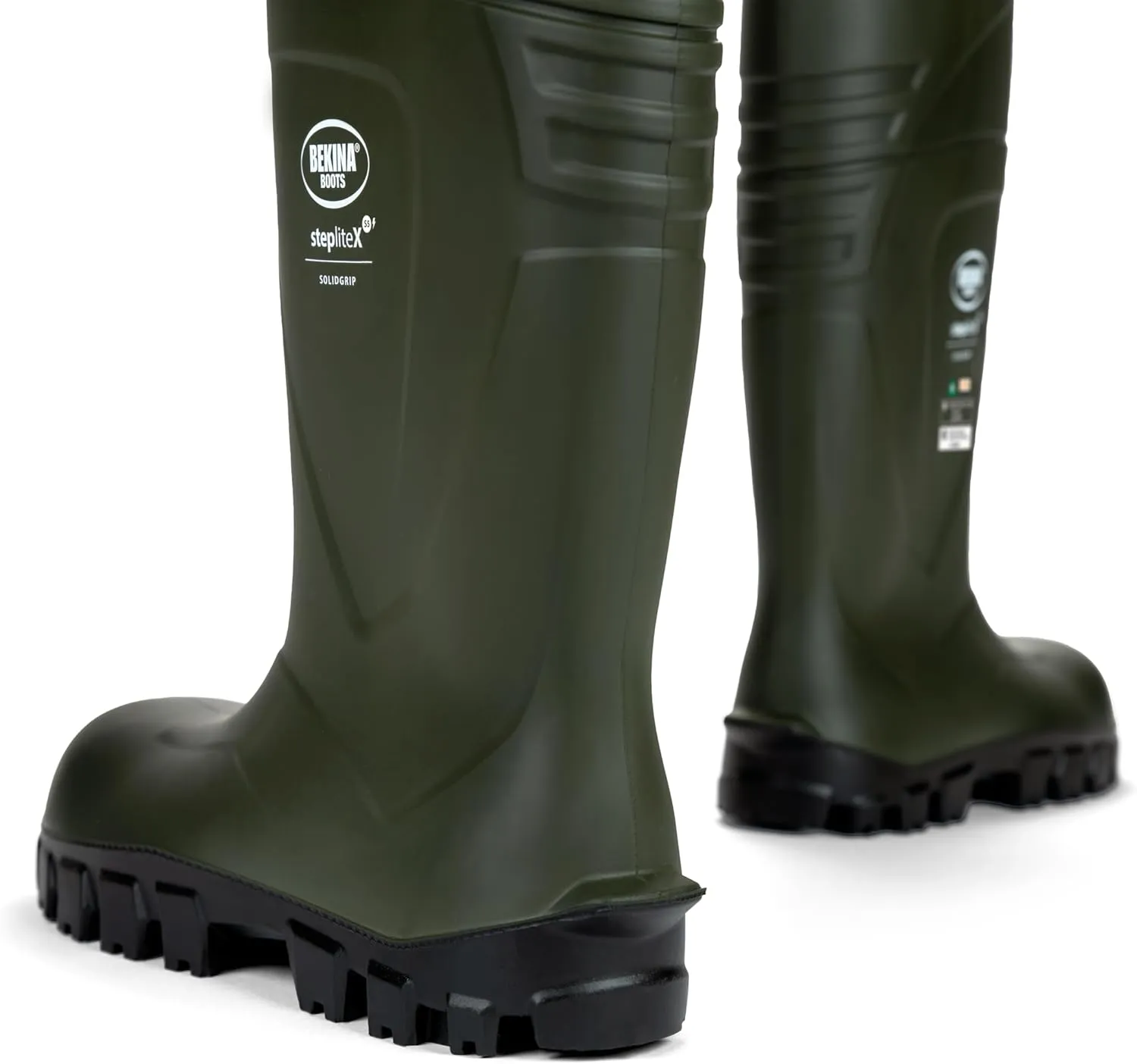 Bekina StepliteX SolidGrip S5 Safety Toe Wellington Boots for Men and Women - Lightweight Waterproof Non Slip Composite Toe Work Boots for Men and Women