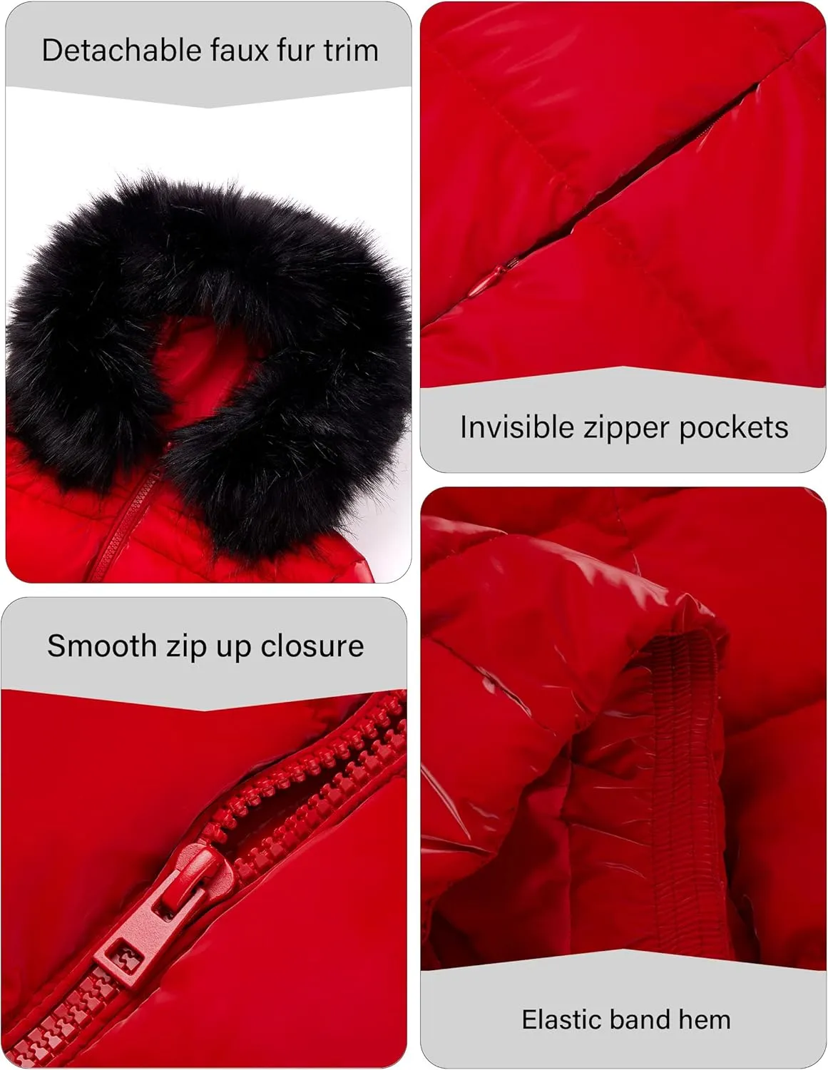 Bellivera Womens Lightweight Puffer Jacket, Winter Coats for Women Warm Quilted Bubble Padded Hood Coat with Faux Fur Collar