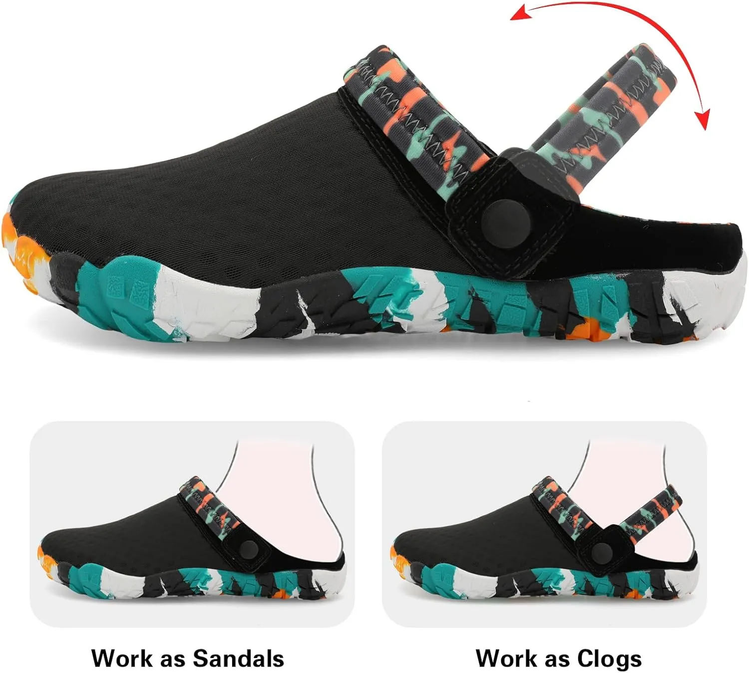 Besroad Outdoor Hiking Slip on Sandals Sports Water Shoes Fashion Sneakers Slippers Classic Clogs for Women Men