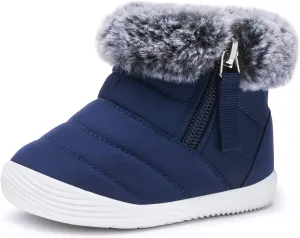 BMCiTYBM Baby Boy Girl Snow Boots Waterproof Winter Warm Booties Nonslip Lightweight Outdoor Shoes for First Walkers 6 9 12 18 24 Months(Infant/Toddler)