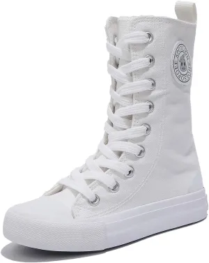 Boys and Girls High Top Children's Canvas Shoes Fashion Street Dance White Campus Shoes Outdoor Leisure Sneakers Shoes