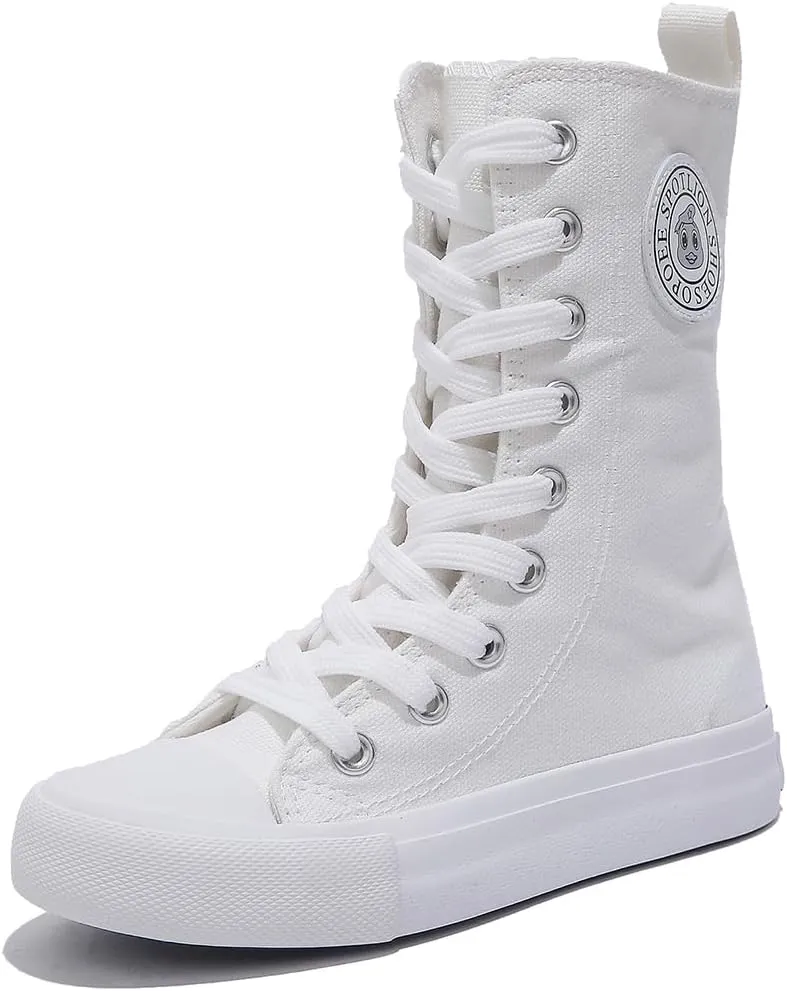 Boys and Girls High Top Children's Canvas Shoes Fashion Street Dance White Campus Shoes Outdoor Leisure Sneakers Shoes