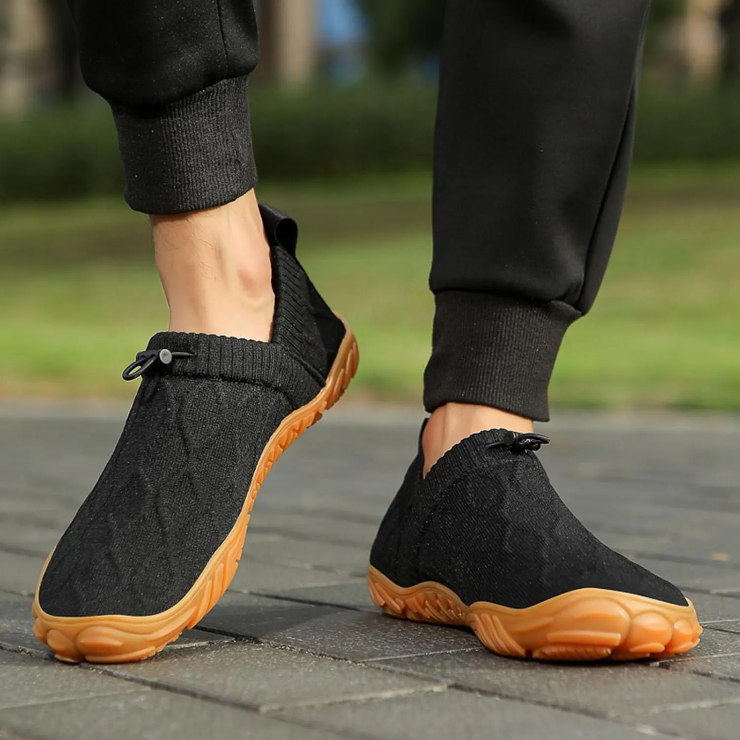 Breathable Dress Sneaker Men's Fashion Casual Shoes A Slip On Lightweight Outdoor Non Slip Thin Sole Flying Woven Lazy