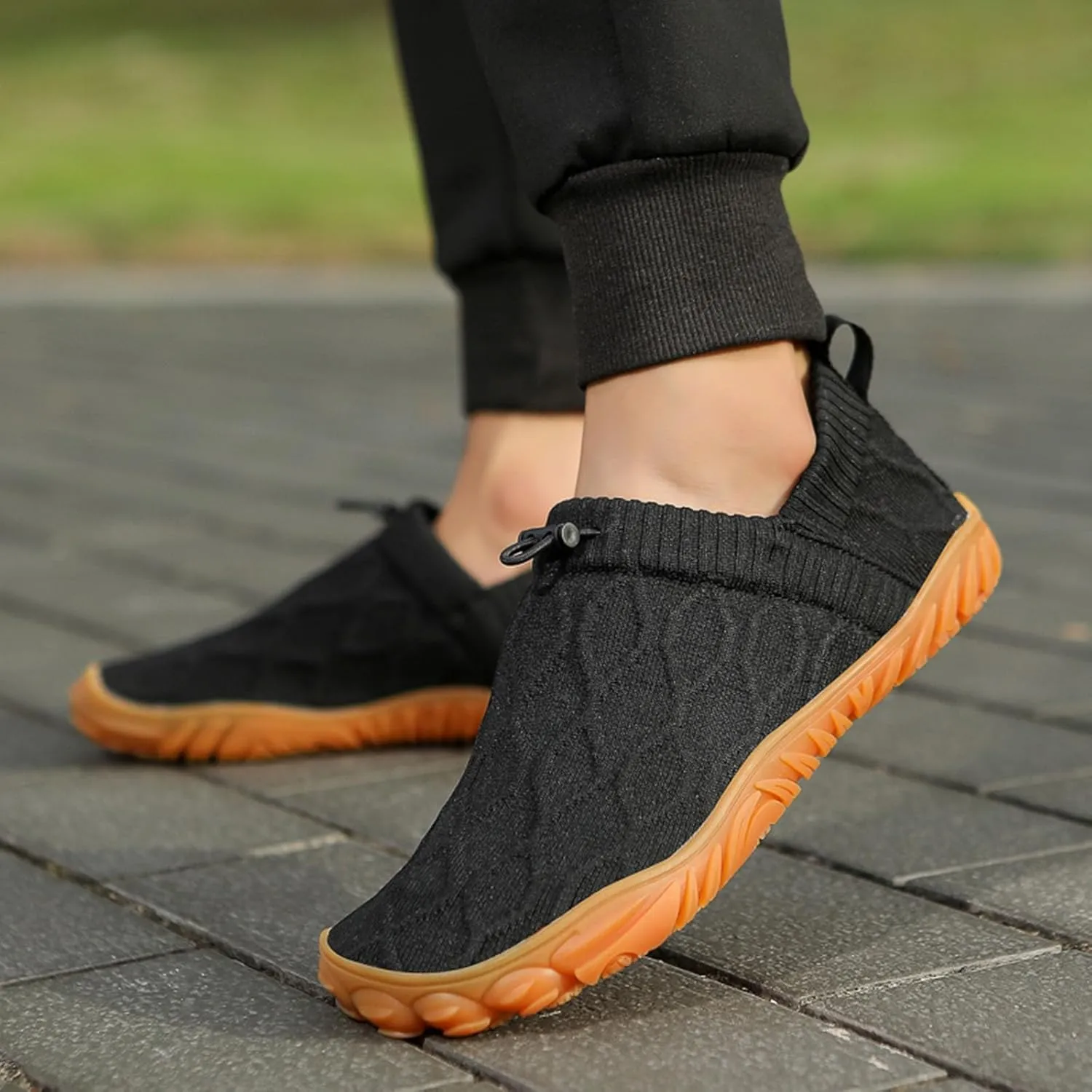 Breathable Dress Sneaker Men's Fashion Casual Shoes A Slip On Lightweight Outdoor Non Slip Thin Sole Flying Woven Lazy