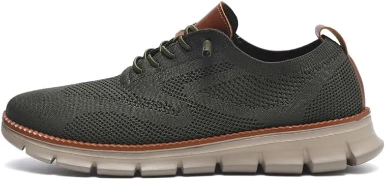 Breeze Shoes for Men Comfortable Oxfords Lace-Up Lightweight Casual Walking wearbreeze Urban Dress Shoes Breathable Upper