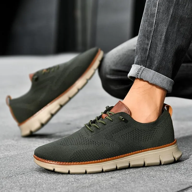 Breeze Shoes for Men Comfortable Oxfords Lace-Up Lightweight Casual Walking wearbreeze Urban Dress Shoes Breathable Upper