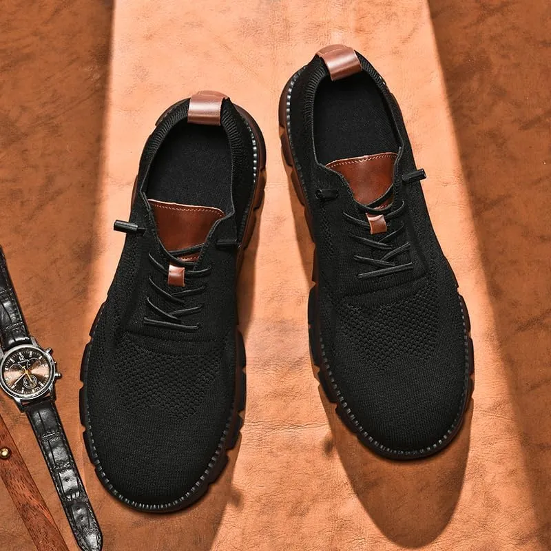 Breeze Shoes for Men Oxfords Lace Up Walking Comfortable Business Casual Shoes Wearbreeze Urban Mesh Dress Sneakers