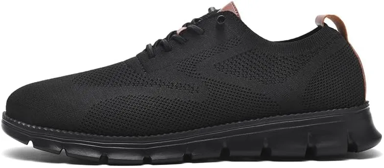 Breeze Shoes for Men Oxfords Lace Up Walking Comfortable Business Casual Shoes Wearbreeze Urban Mesh Dress Sneakers