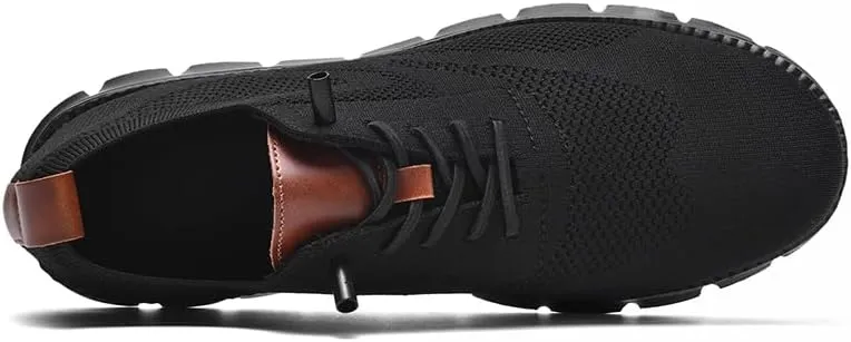 Breeze Shoes for Men Oxfords Lace Up Walking Comfortable Business Casual Shoes Wearbreeze Urban Mesh Dress Sneakers