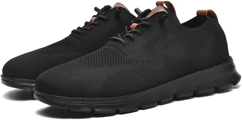 Breeze Shoes for Men Oxfords Lace Up Walking Comfortable Business Casual Shoes Wearbreeze Urban Mesh Dress Sneakers