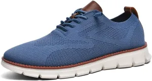 Breeze Shoes for Men Oxfords Lace Up Walking Comfortable Business Casual Shoes Wearbreeze Urban Mesh Dress Sneakers
