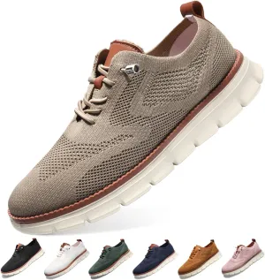 Breeze Shoes for Men,Business Casual Shoes Mens,Comfortable Breeze Urban Shoe for Men,Oxfords Mesh Dress Sneakers,Breathable Upper Wearbreeze Footwear,Lace-Up Lightweight Tennis Walking Shoe