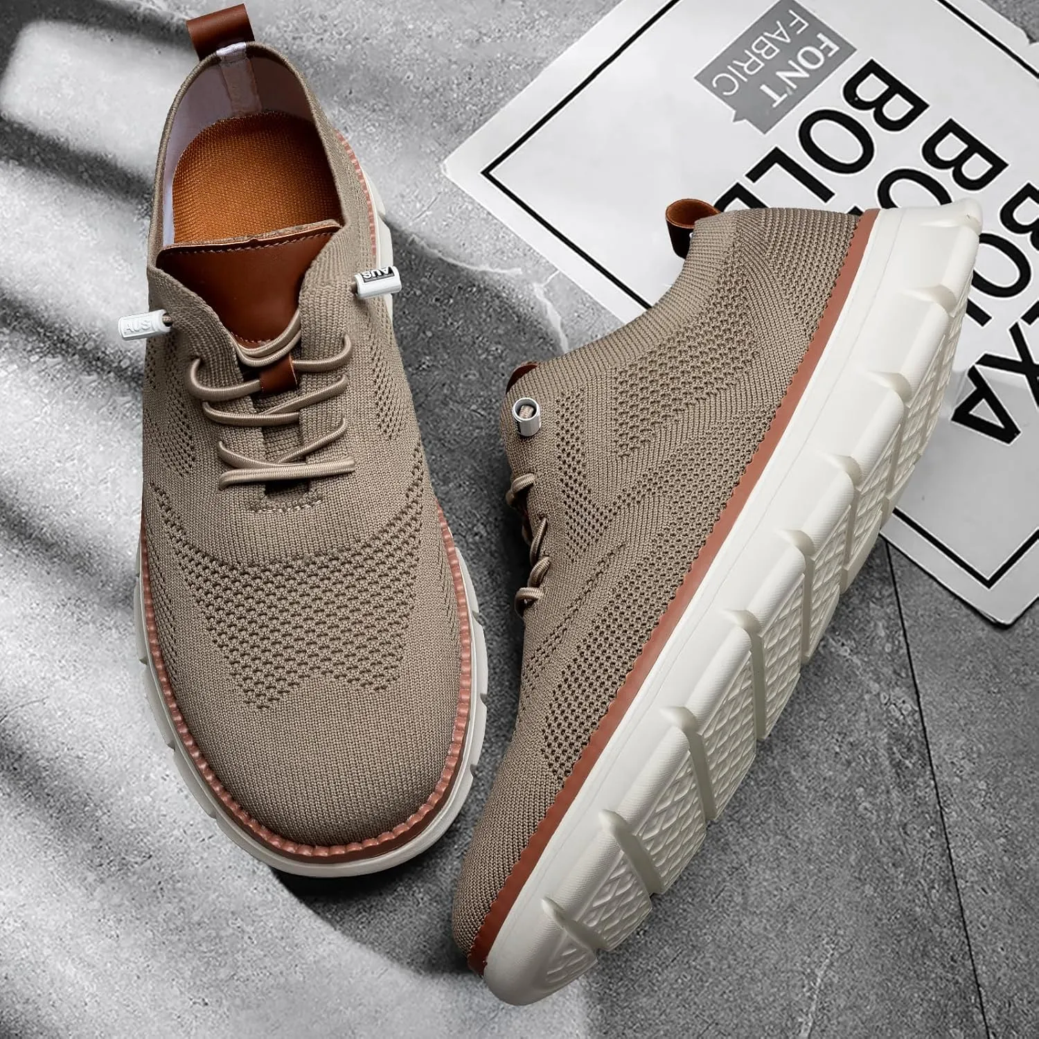 Breeze Shoes for Men,Business Casual Shoes Mens,Comfortable Breeze Urban Shoe for Men,Oxfords Mesh Dress Sneakers,Breathable Upper Wearbreeze Footwear,Lace-Up Lightweight Tennis Walking Shoe