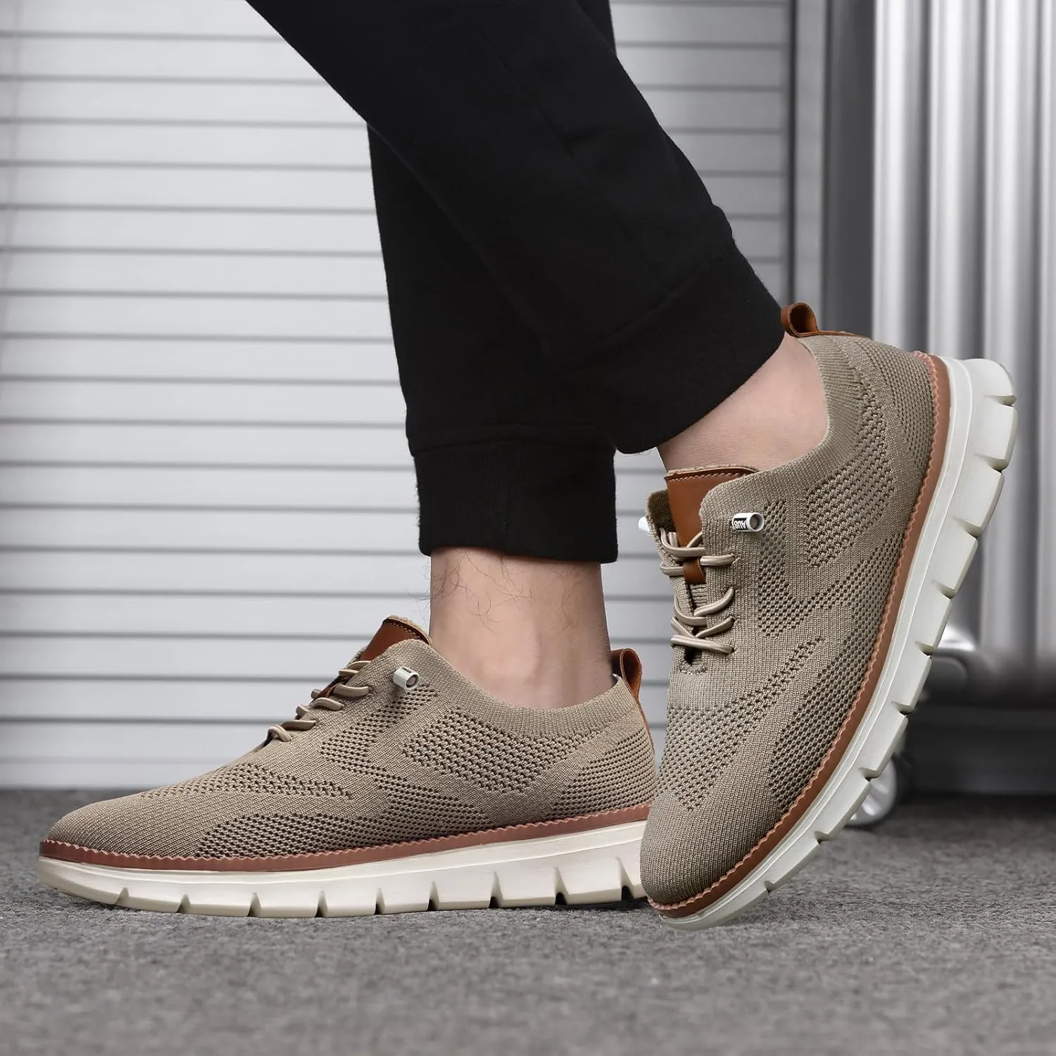 Breeze Shoes for Men,Business Casual Shoes Mens,Comfortable Breeze Urban Shoe for Men,Oxfords Mesh Dress Sneakers,Breathable Upper Wearbreeze Footwear,Lace-Up Lightweight Tennis Walking Shoe