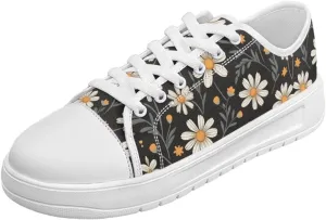 Canvas Shoes for Women Low Top Lace Up Tennis Shoes Girls Fashion Comfortable Sneakers Classic Casual Sneakers