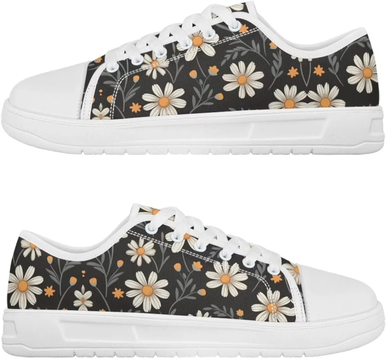 Canvas Shoes for Women Low Top Lace Up Tennis Shoes Girls Fashion Comfortable Sneakers Classic Casual Sneakers