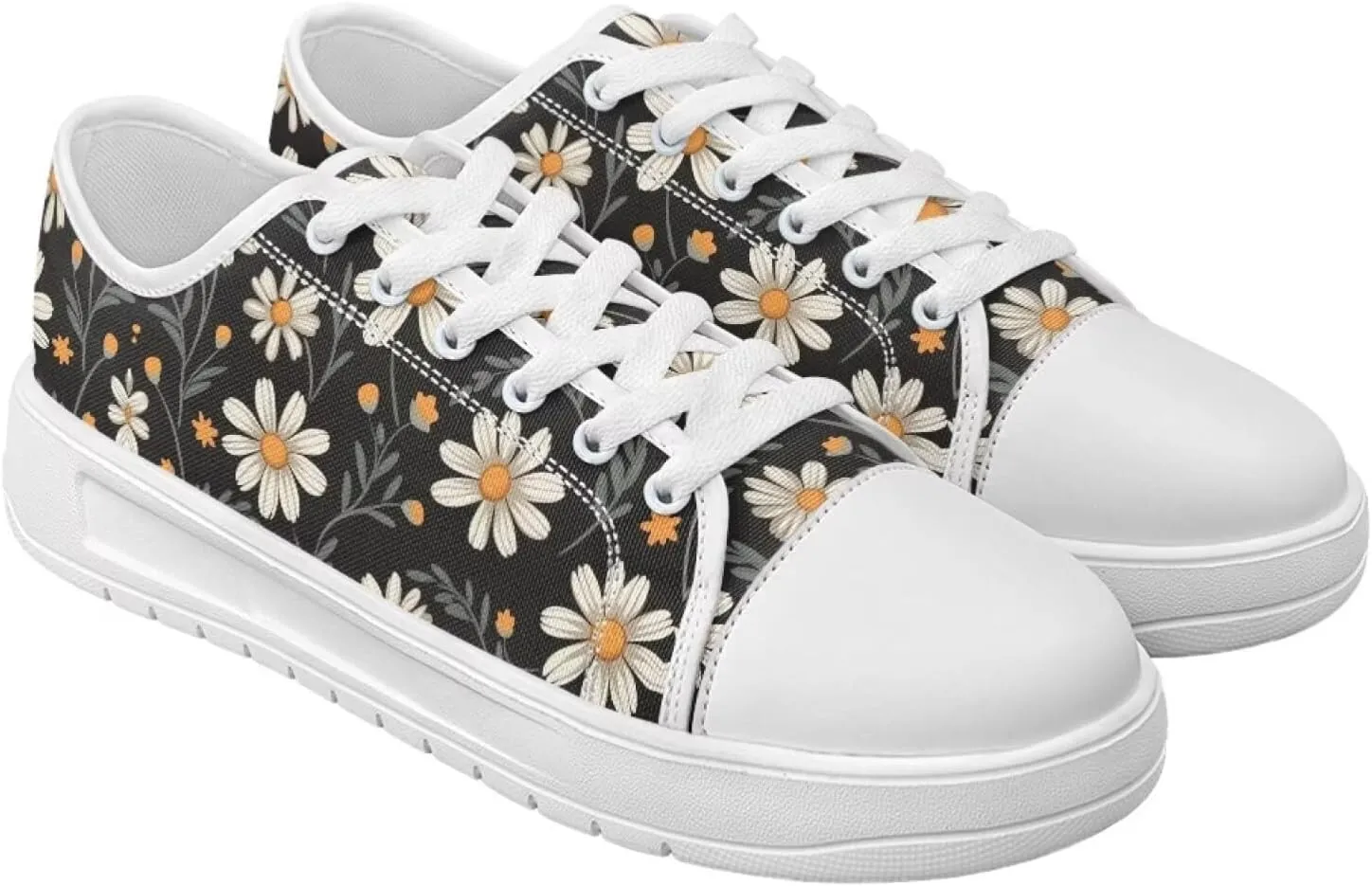 Canvas Shoes for Women Low Top Lace Up Tennis Shoes Girls Fashion Comfortable Sneakers Classic Casual Sneakers
