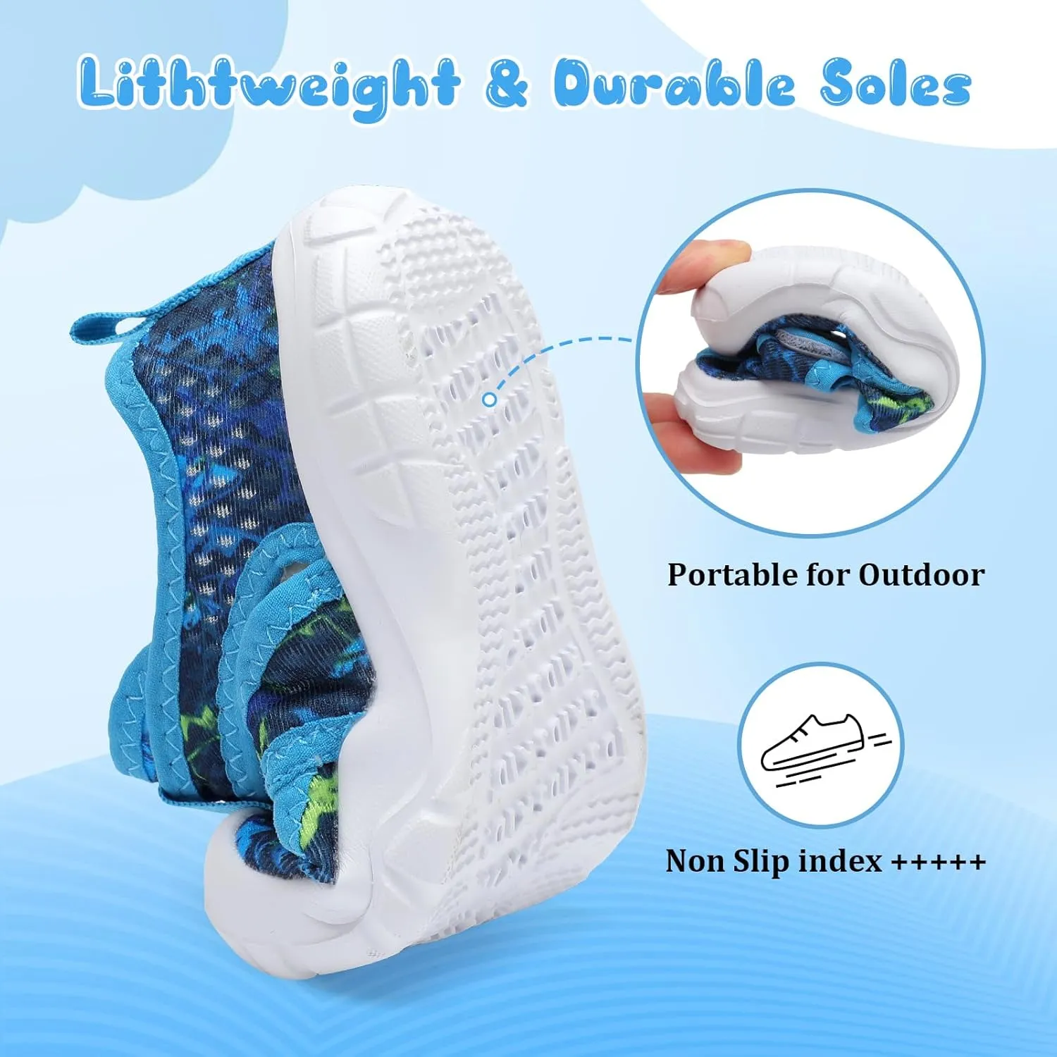 Centipede Demon Toddler Sandals for Boys Girls Qucik Dry Kids Water Sandals Outdoor Breathable Aqua Shoes Lightweight Summer Barefoot Shoes for Swim Pool Beach