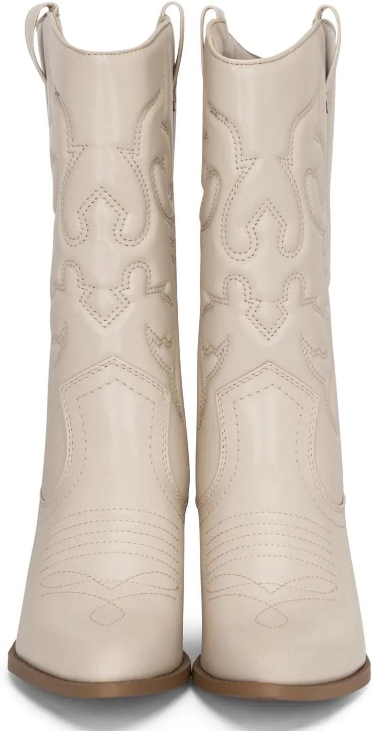 Chariot & Co Ring Women’s Western Cowgirl Boots – Mid-Calf Style with 2” Heel in Multiple Colors