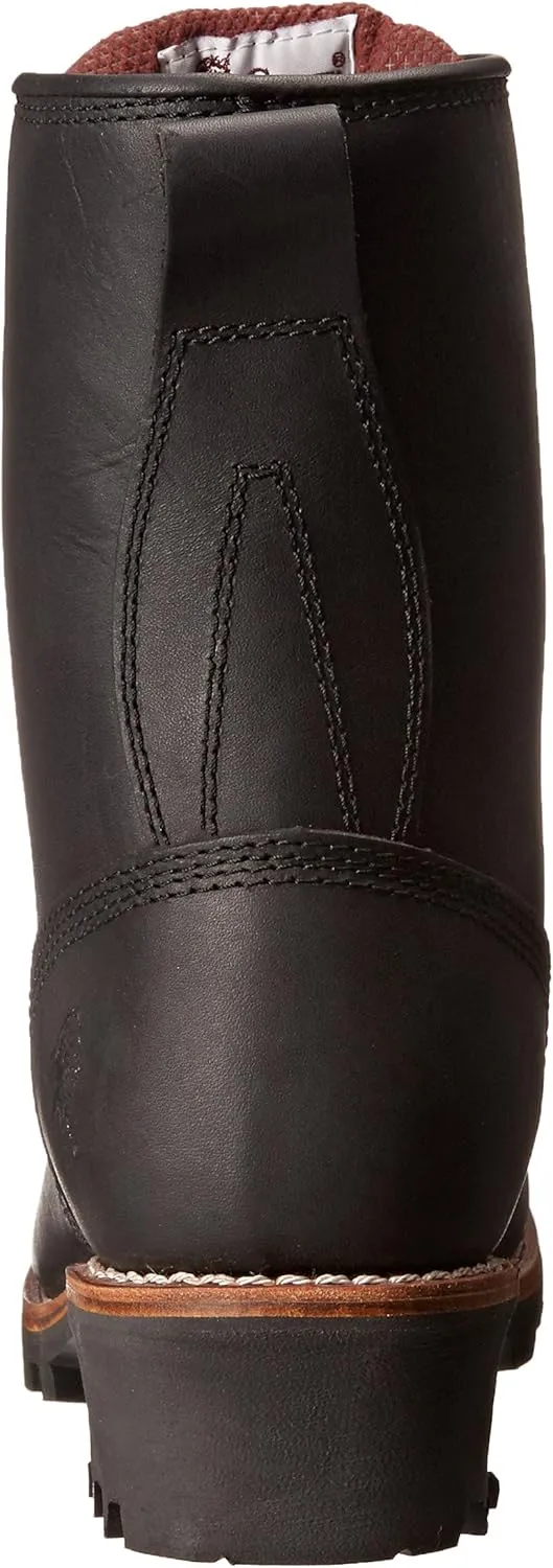 Chippewa Men's Baldor 8" Steel Toe Logger Boots - Slip Resistant, Durable Leather, Heavy Duty Work Boots for Men