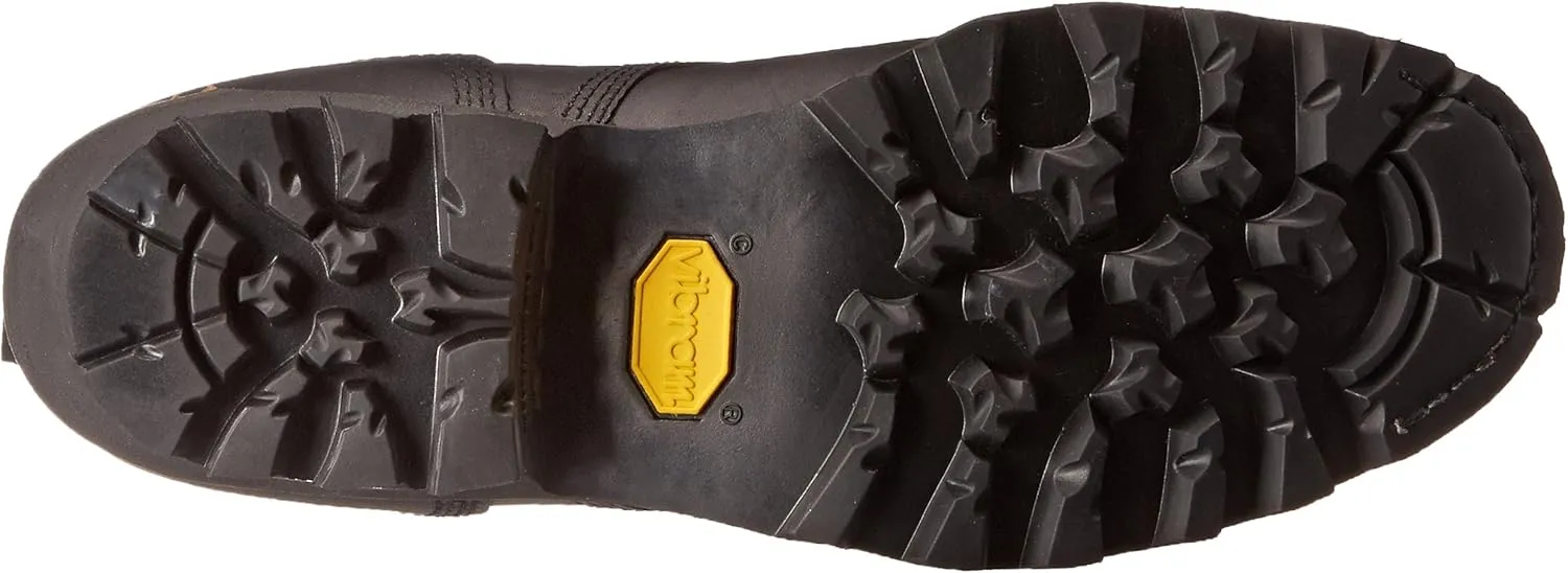 Chippewa Men's Baldor 8" Steel Toe Logger Boots - Slip Resistant, Durable Leather, Heavy Duty Work Boots for Men