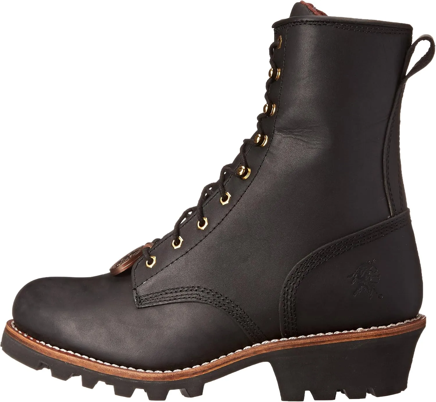 Chippewa Men's Baldor 8" Steel Toe Logger Boots - Slip Resistant, Durable Leather, Heavy Duty Work Boots for Men