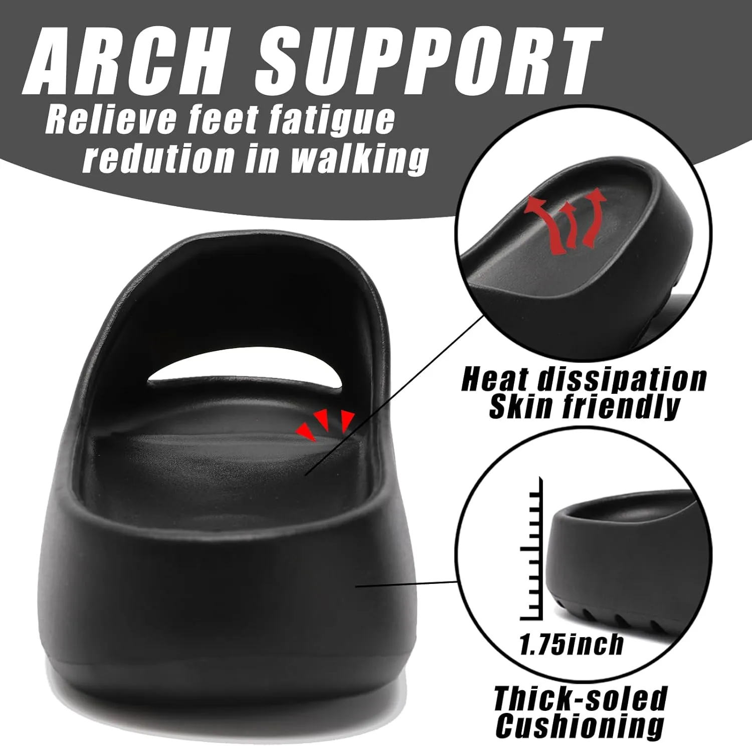 Cloud Slides for Men Women,House Slippers Unisex,Anti-slip Quickly Dry Shower Shoes,Sandals for Indoor & Outdoor,Spa,Gym,Pool