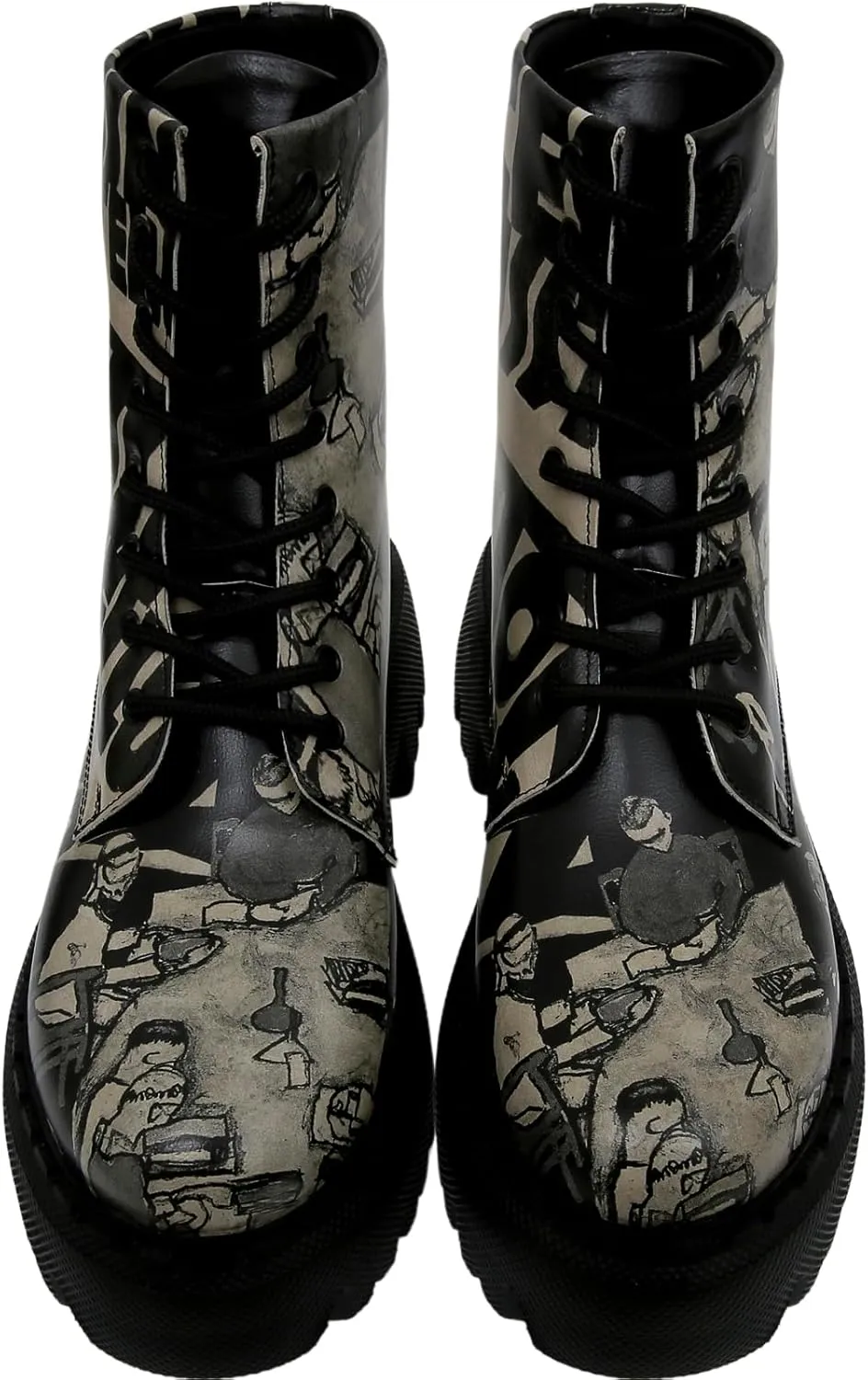 Combat Boots for Women - Vegan Leather and Handmade Platform Boots For Women