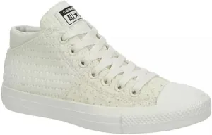 Converse Unisex Chuck Taylor All Star Madison Mid Top Canvas Sneaker - Lace up Closure Style - Egret/Pink Solstice