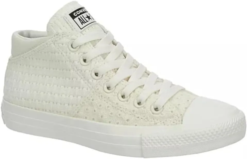 Converse Unisex Chuck Taylor All Star Madison Mid Top Canvas Sneaker - Lace up Closure Style - Egret/Pink Solstice