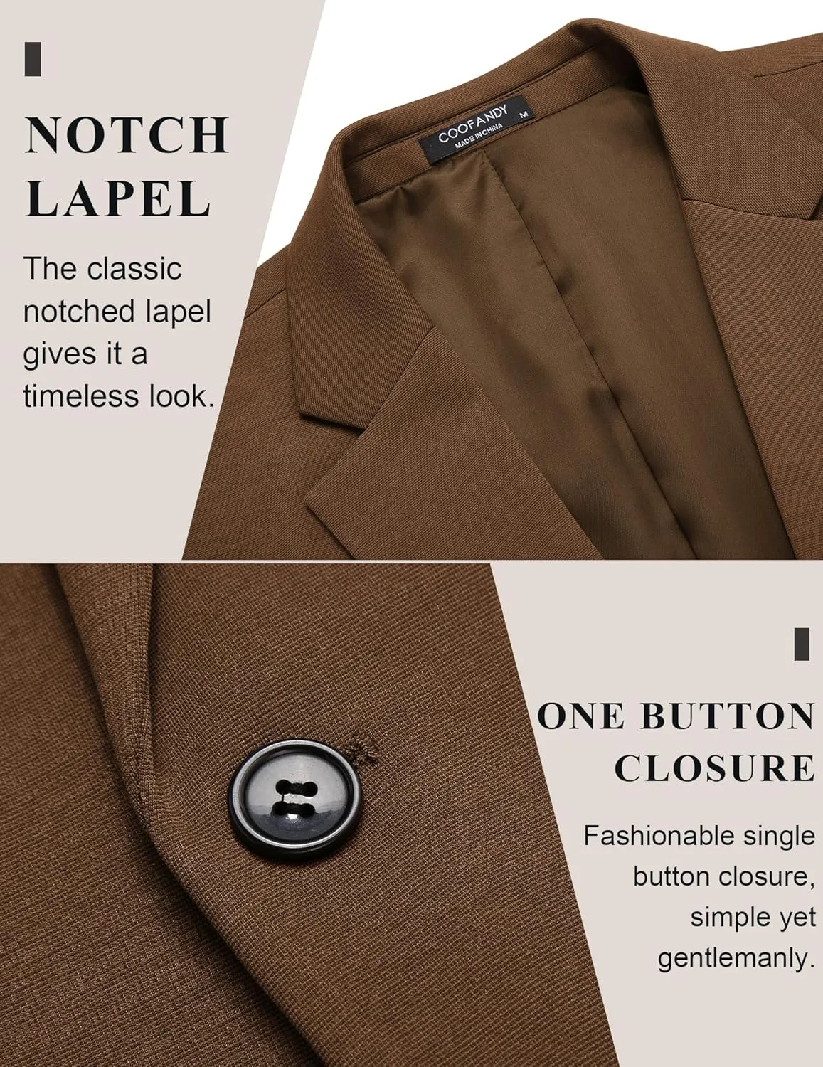 COOFANDY Men's Casual Blazer Jacket One Button Suit Jackets Lightweight Knit Sport Coat