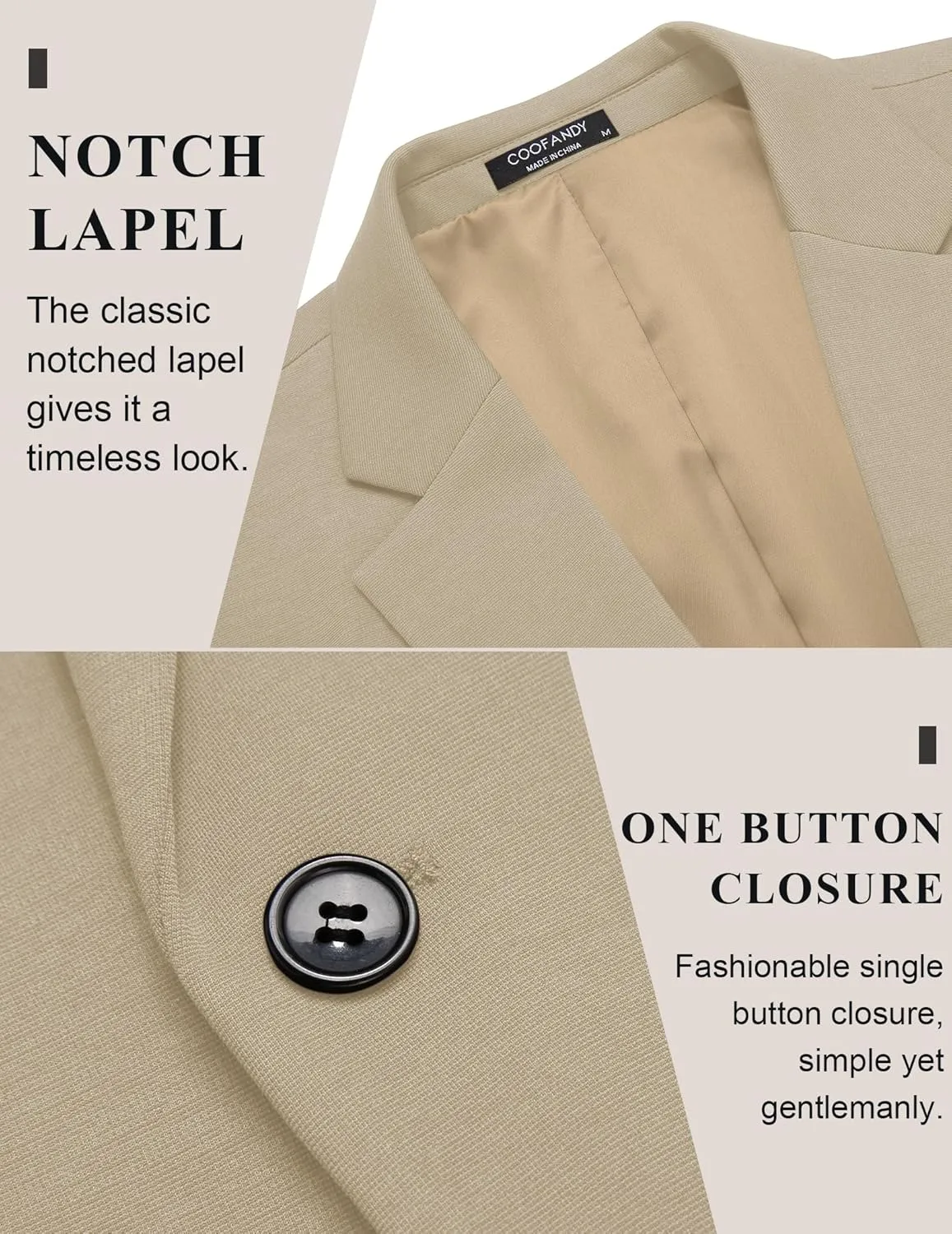 COOFANDY Men's Casual Blazer Jacket One Button Suit Jackets Lightweight Knit Sport Coat