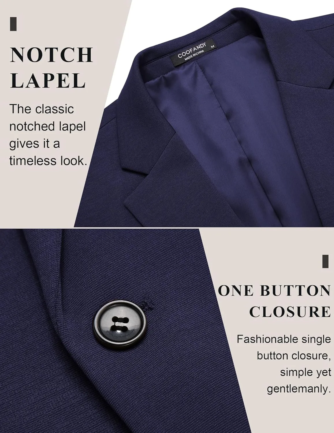 COOFANDY Men's Casual Blazer Jacket One Button Suit Jackets Lightweight Knit Sport Coat