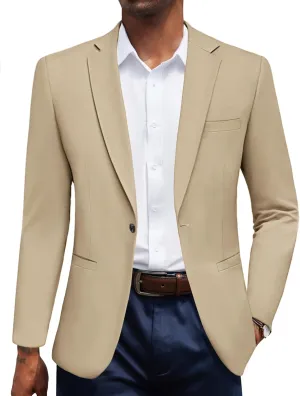 COOFANDY Men's Casual Blazer Jacket One Button Suit Jackets Lightweight Knit Sport Coat