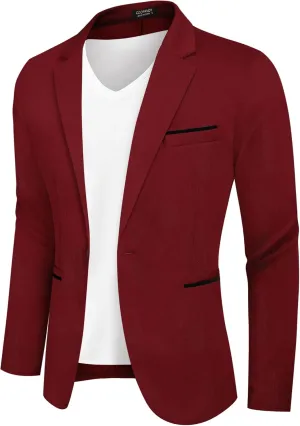 COOFANDY Men's Casual Blazer Jacket Slim Fit Sports Coat Business Suit Jackets One Button