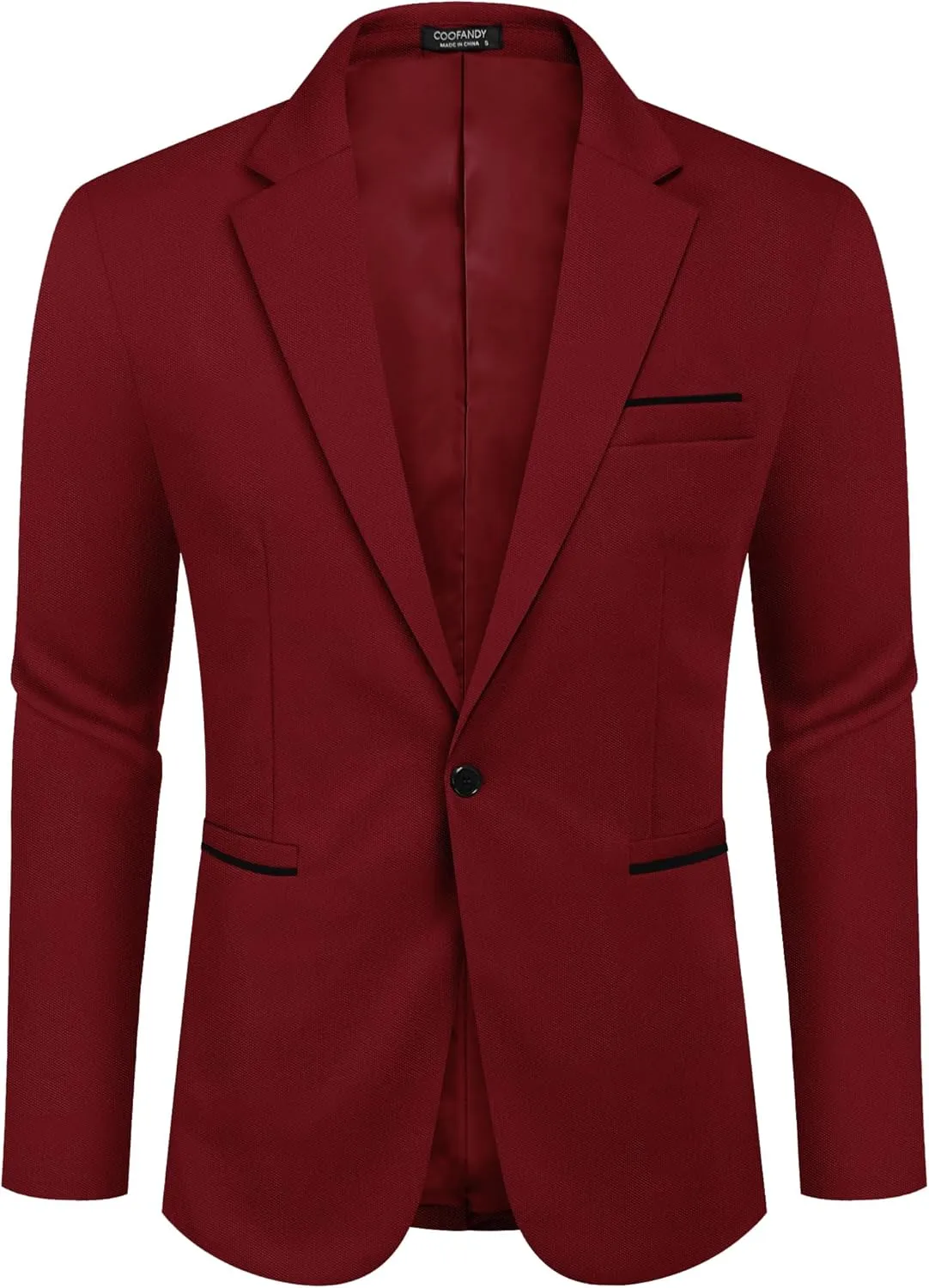 COOFANDY Men's Casual Blazer Jacket Slim Fit Sports Coat Business Suit Jackets One Button