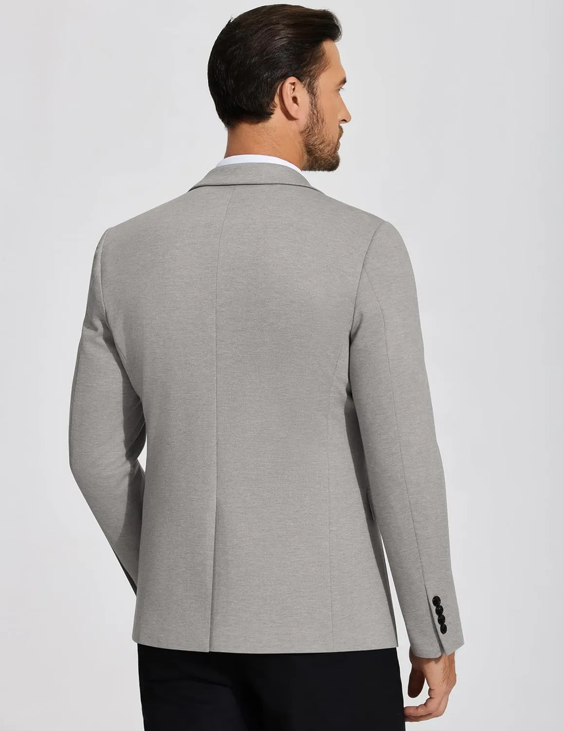 COOFANDY Mens Casual Blazer Knit Sport Coat Lightweight Two Button Suit Jacket