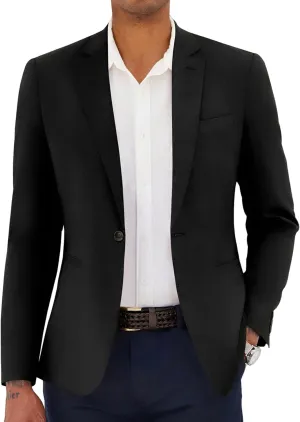 COOFANDY Men's Casual Blazer Sport Coats Dress One Button Lightweight Summer Suit Jacket Business Blazer Jacket