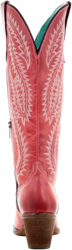 Corral Boots Women's Embroidery Tall Top Snip Toe Western Cowgirl Style Leather Boots