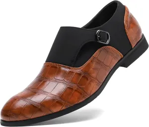 COSIDRAM Men's Dress Shoes Oxfords Slip on Classic Modern Formal Leather Shoes Casual Loafers