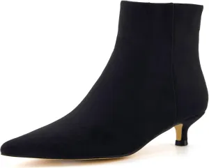 CUSHIONAIRE Women's Barbi Kitten Heel Bootie  Memory Foam, Wide Widths Available