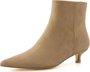 CUSHIONAIRE Women's Barbi Kitten Heel Bootie  Memory Foam, Wide Widths Available