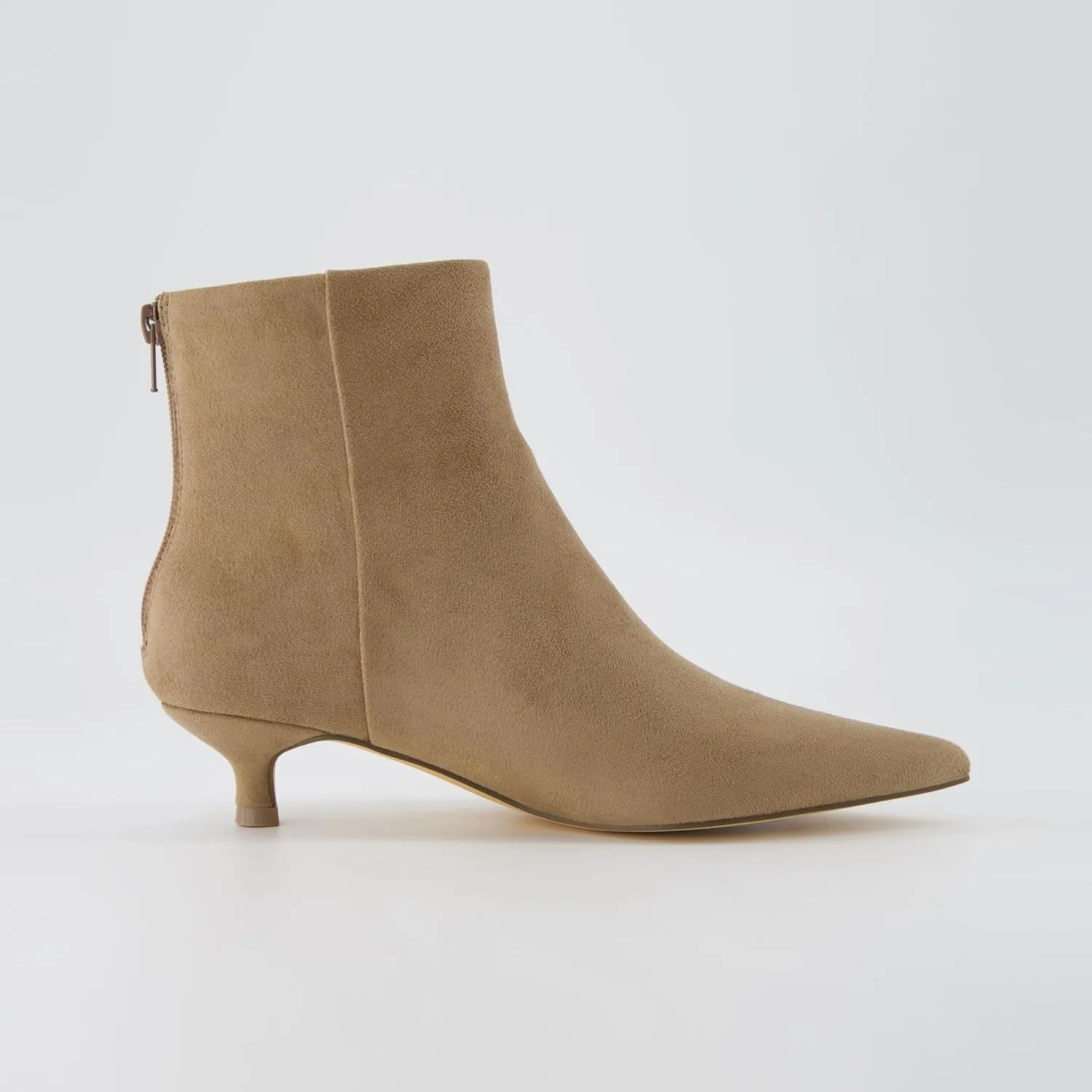 CUSHIONAIRE Women's Barbi Kitten Heel Bootie  Memory Foam, Wide Widths Available