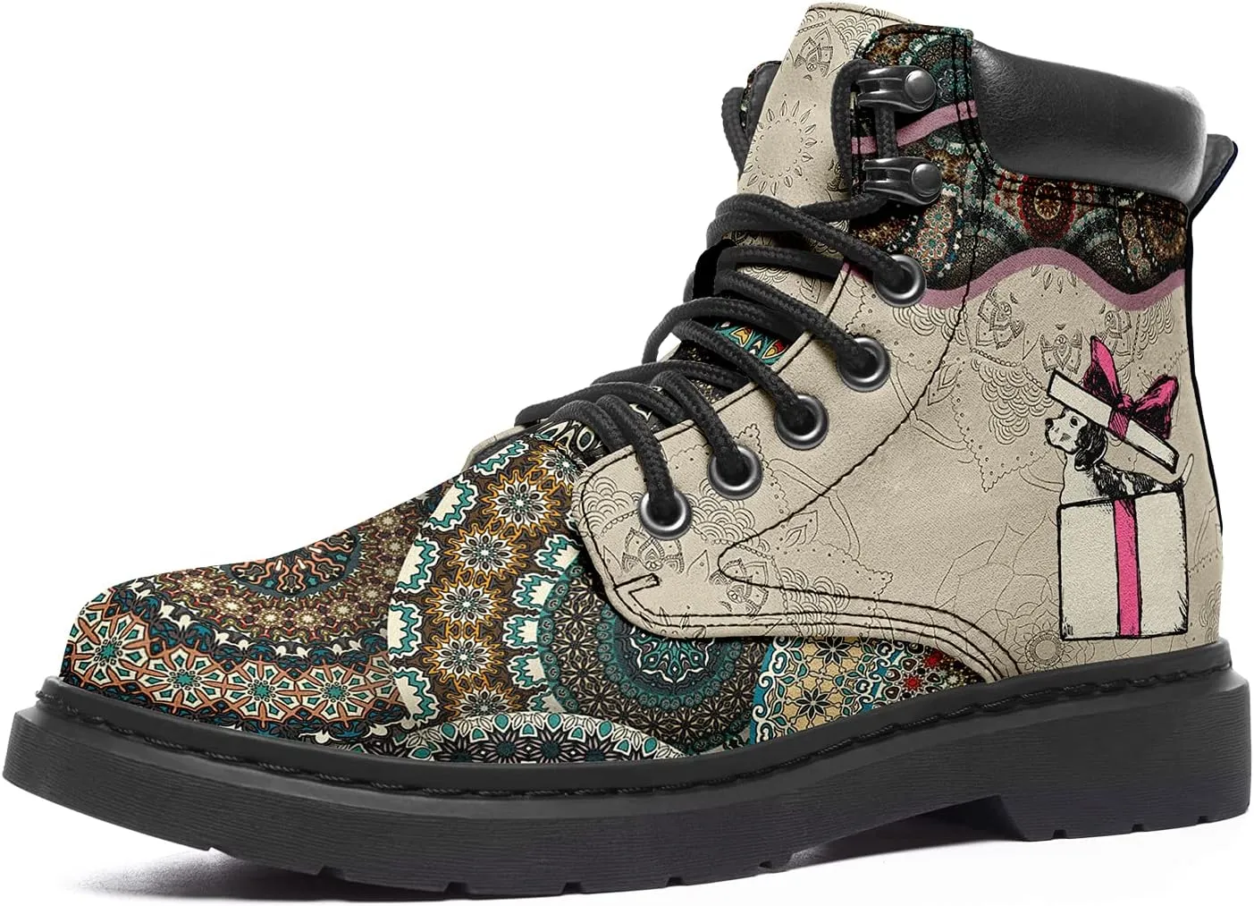 Custom Flower Mandala Animal Print Boots for Women Fashion Boots Winter Boots for Girl Lady